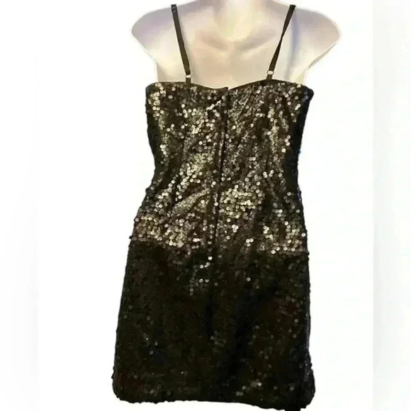 H&M Black Sequin Mini Dress, Size 8‎ - Picture 3 of 6